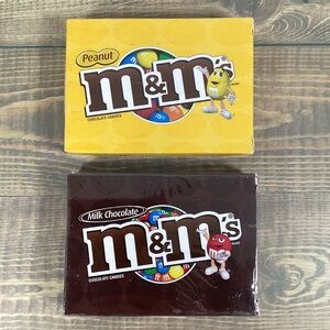 2 M&M's Milk Chocolate And Peanut Playing Cards Full Deck Set - NEW SEALED